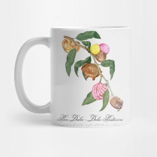 "Pan Dulce - Dolci Pasticcini" - Pastry Tree; traditional botanical art from Pomona Italiana updated with classic Mexican desserts Mug